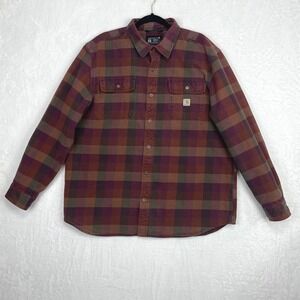 Carhartt Loose Fit Heavyweight Flannel Shirt XL ButtonUp Long Sleeve 105078